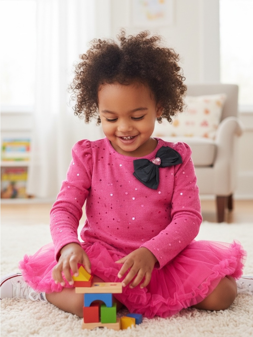 Swiggles girls sweater dress. With bow and sparkles. Size 2T.